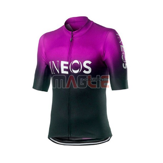 Maglia Castelli Ineos Manica Corta 2019 Nero Viola